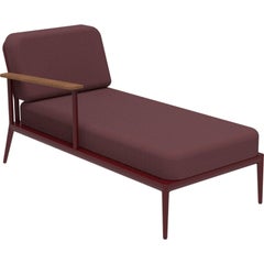 Chaise longue destra Nature Burgundy di MOWEE