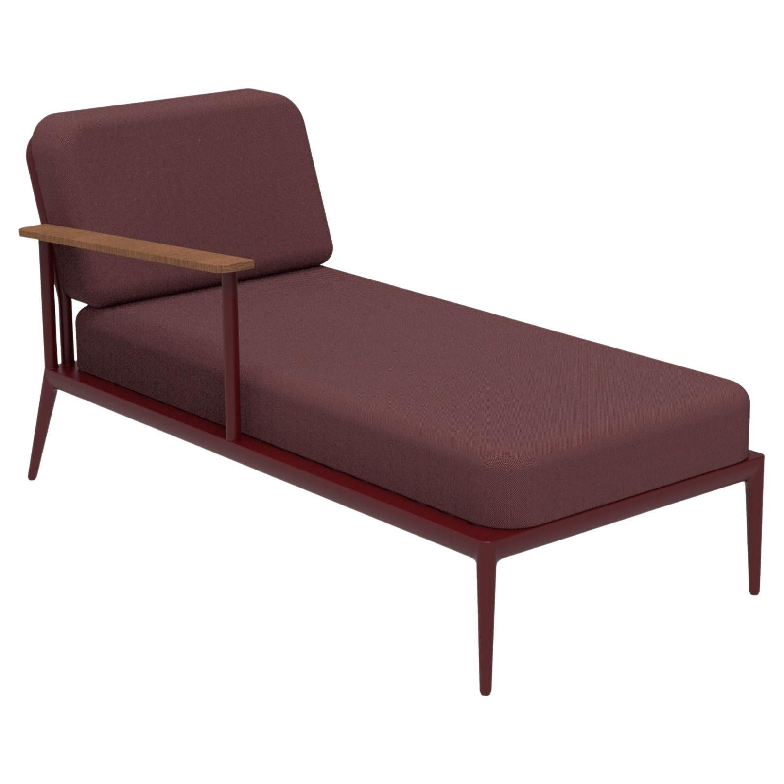 Nature Burgundy Right Chaise Lounge by Mowee For Sale