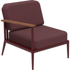 Modulares Natur-Sofa in Burgunderrot von MOWEE