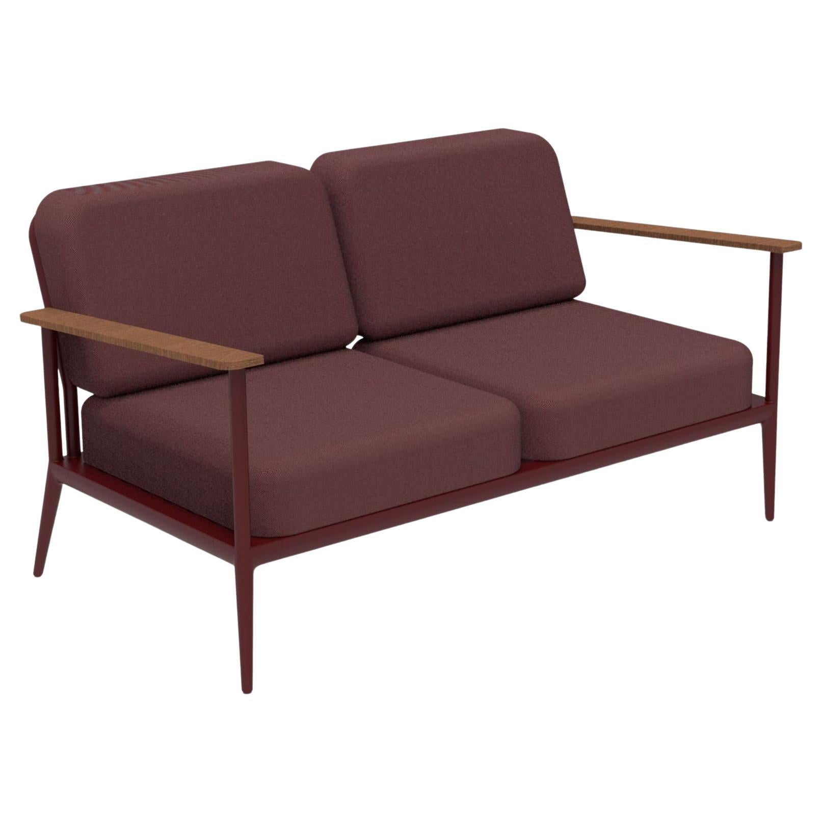 Nature Burgundy Sofa by Mowee For Sale