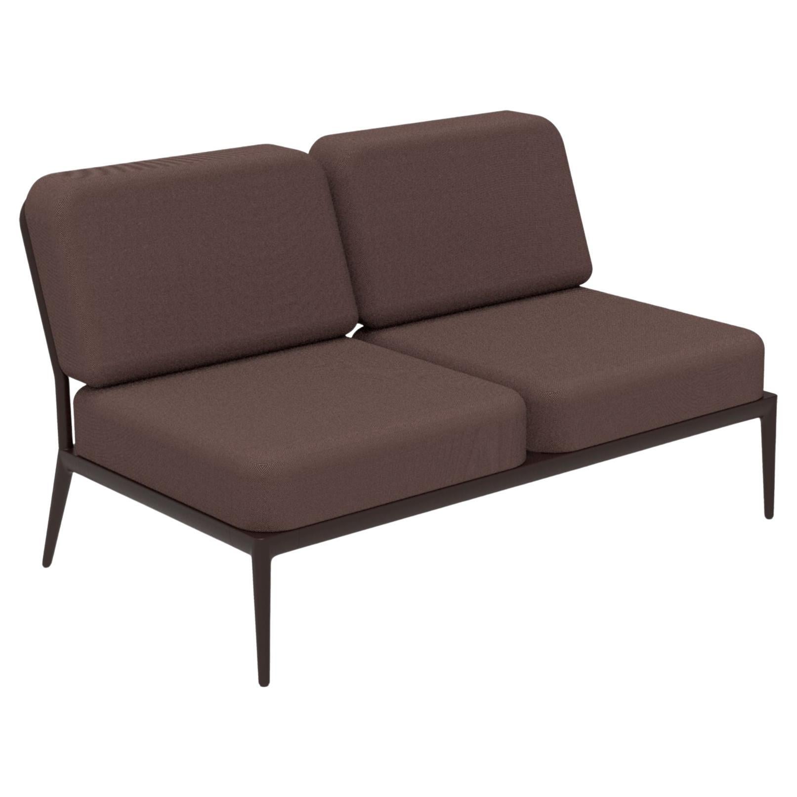 Nature Chocolate Double Central Modular Sofa by MOWEE For Sale