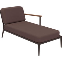 Chaise longue sinistra Nature Chocolate di MOWEE