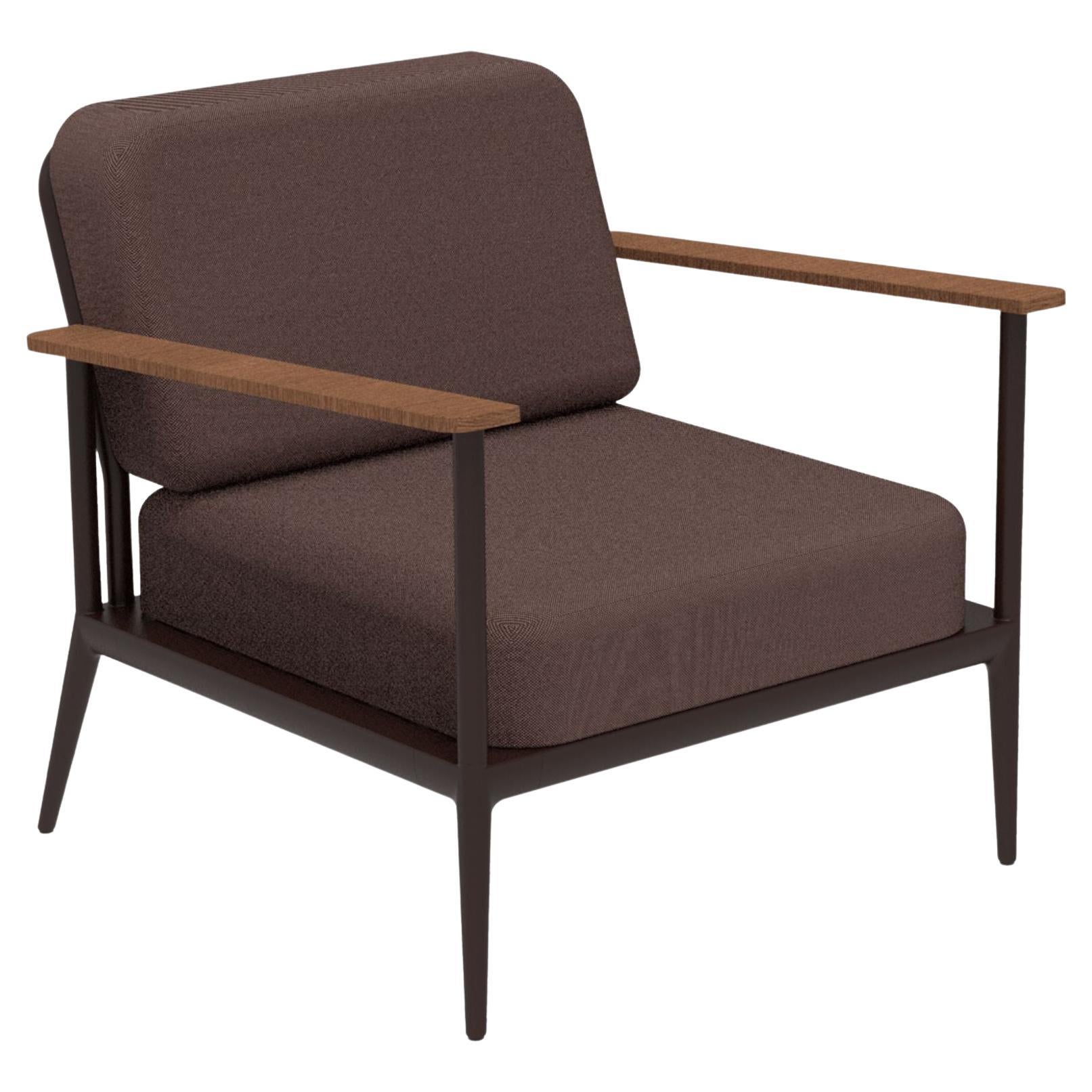 Schokoladenfarbener Longue-Stuhl von Mowee