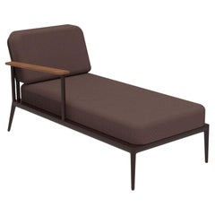 Chaise longue destra Nature Chocolate di MOWEE