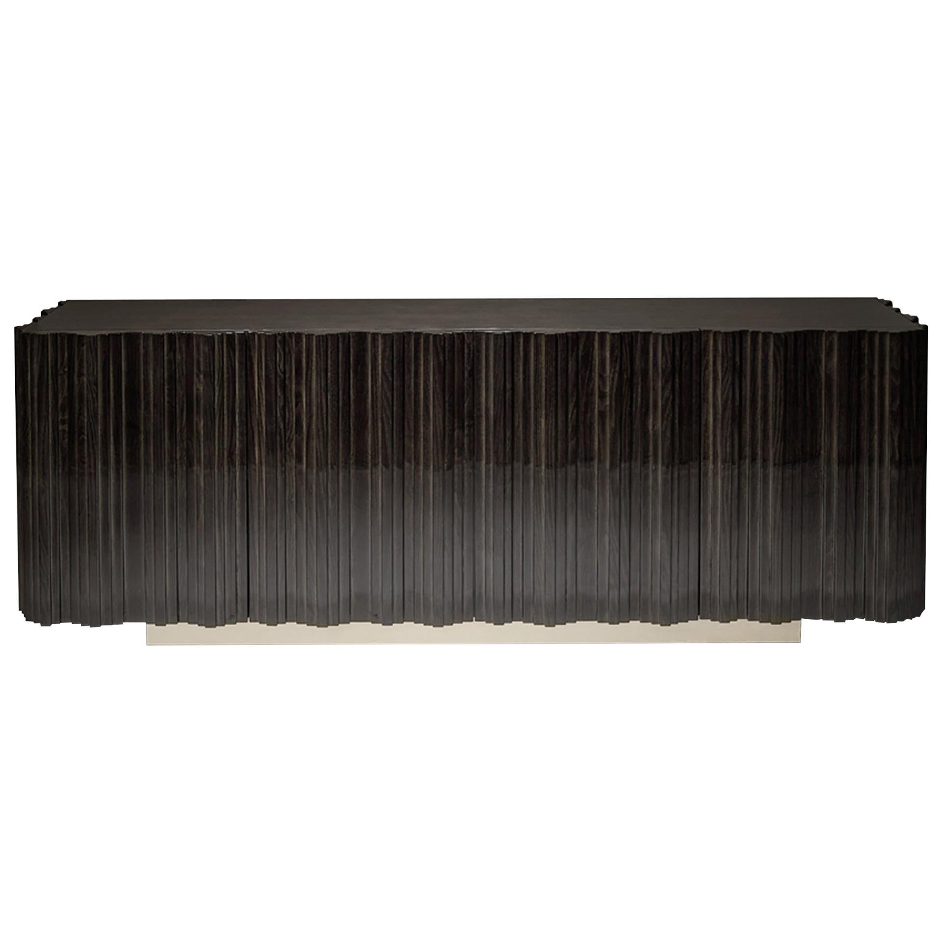 Nature Contemporary and Customizable Sideboard in Grey Ash by Luísa Peixoto For Sale