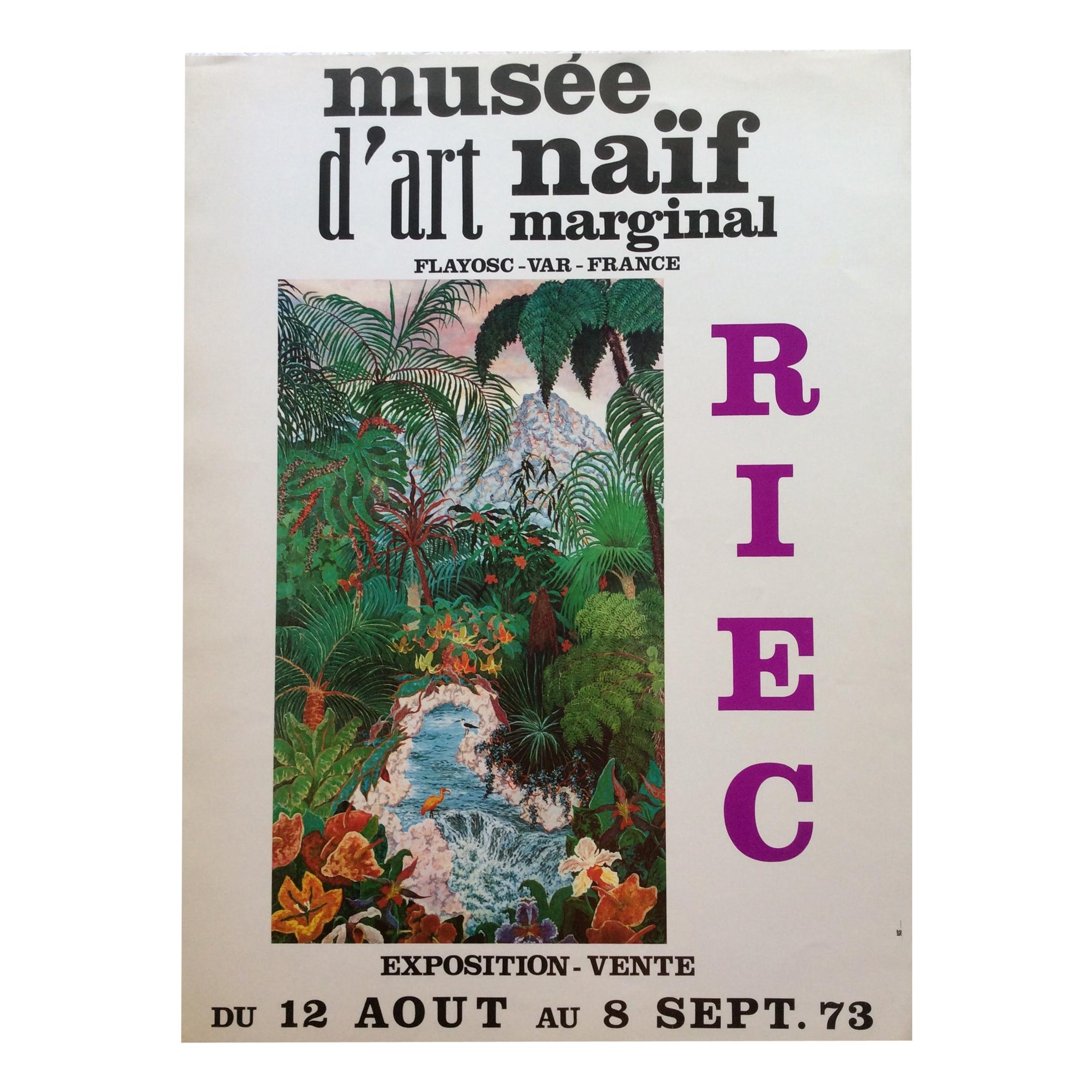 1970s Landscape Art Exhibition Poster from Musee d'Art Naif Marginal
