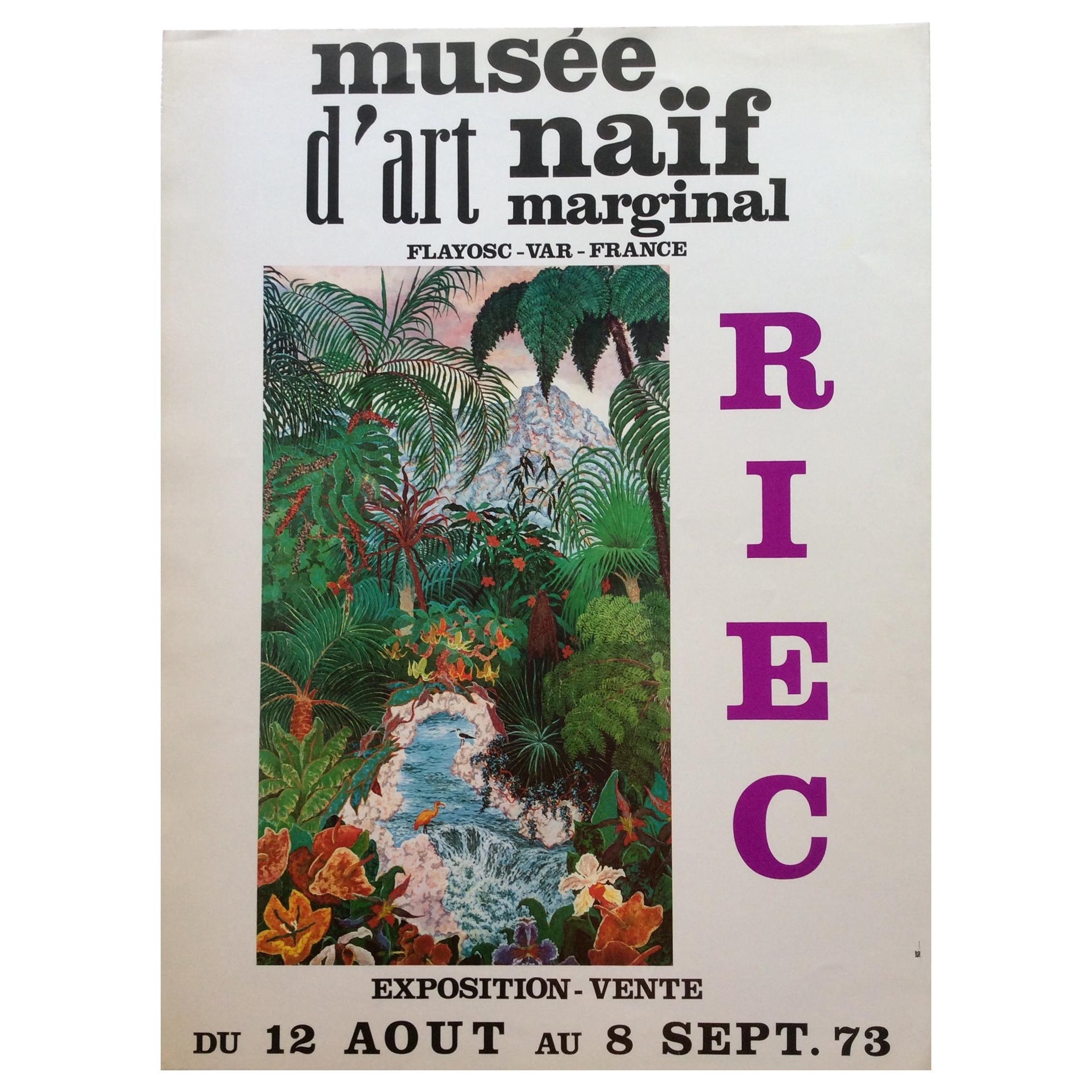 Nature Depicted 1970s Vintage Riec Art Exhibition Poster