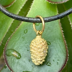 "Nature Doo-Dad" Baby Pinecone Charm, Fob or Pendant in 18 Karat Yellow Gold