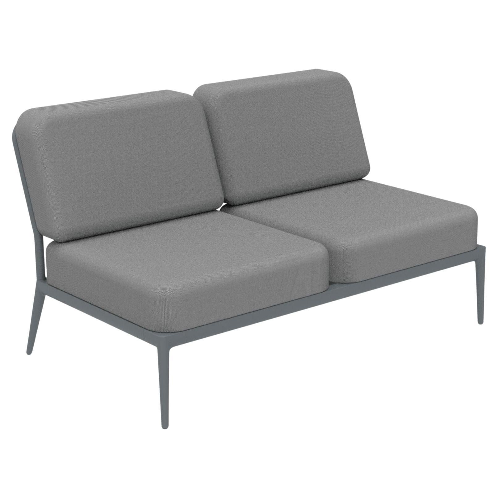 Nature Grey Double Central Modular Sofa by MOWEE For Sale
