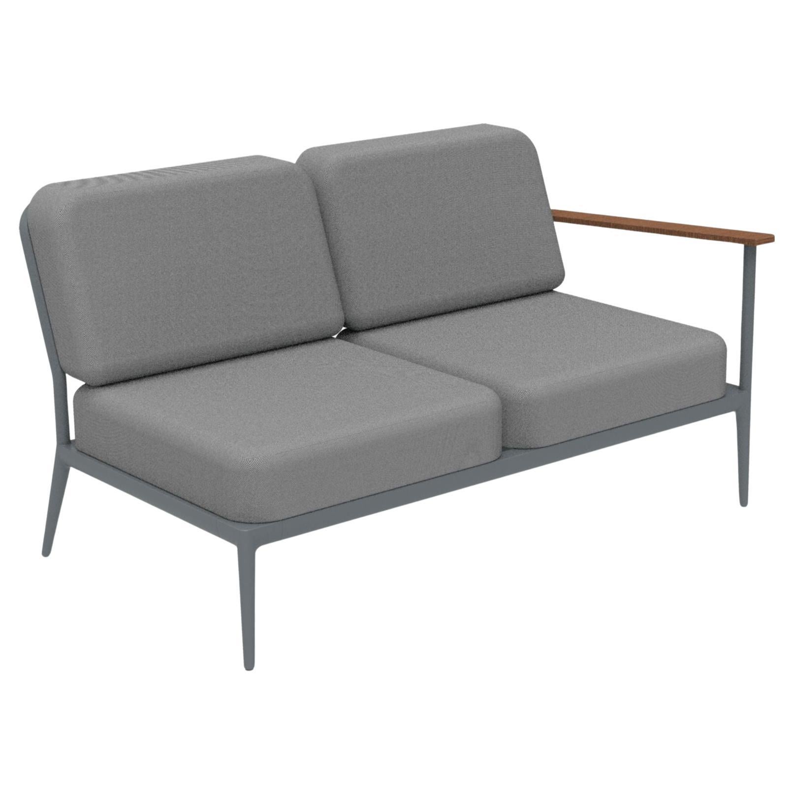 Nature Grey Double Left Modular Sofa by MOWEE