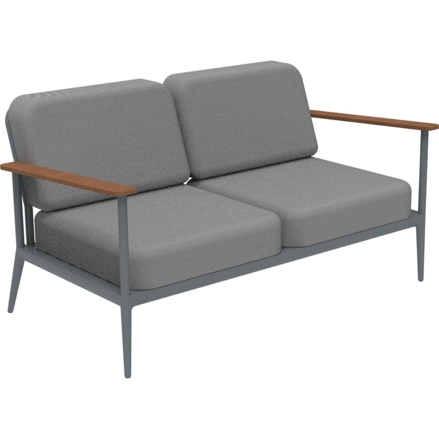 Nature grey sofa by MOWEE
Dimensions: D85 x W151 x H81 cm (seat height 42 cm).
Material: Aluminum, upholstery and Iroko Wood.
Weight: 32 kg.
Also available in different colors and finishes.

An unmistakable collection for its beauty and