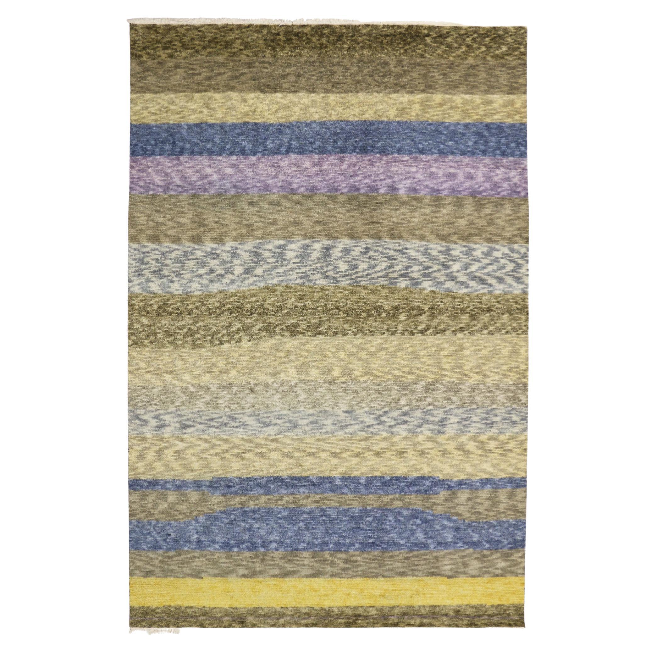 Nature-Inspired Moroccan Rug, Biophilic Design Meets Expressionist Style