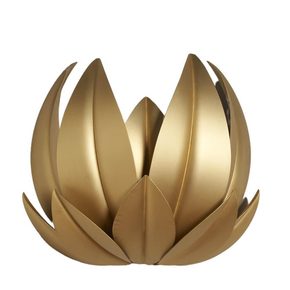 Modern Nature Inspired Satin Brass Wall Sconce 