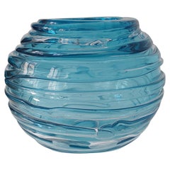 Nature Inspired Unique Blue Color Free-Form Sculptural Vase