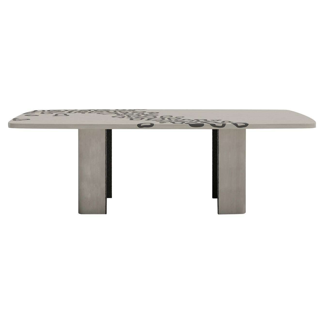 Nature Makula Gray Dining Table in vendita