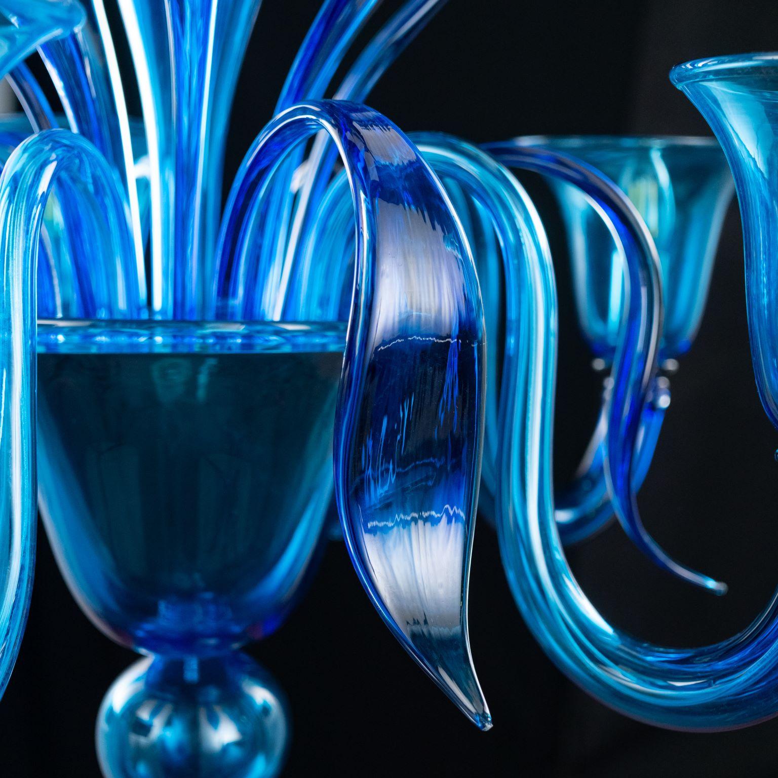 blue murano chandelier