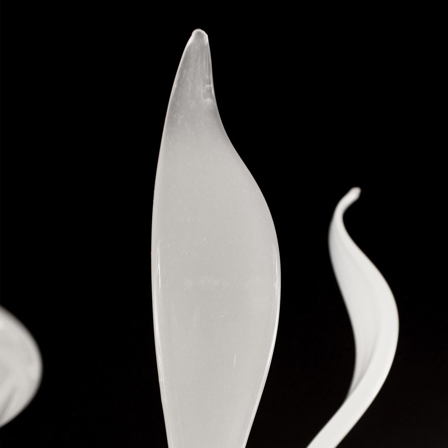italien Applique Nature Mood 2 lumières vers le haut en verre de Murano blanc Swing 275 de Multiforme en vente