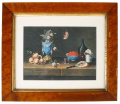 "Nature Morte" a Set of 4 Hand Colored Prints by Paul Lelong, French, 1799-1846
