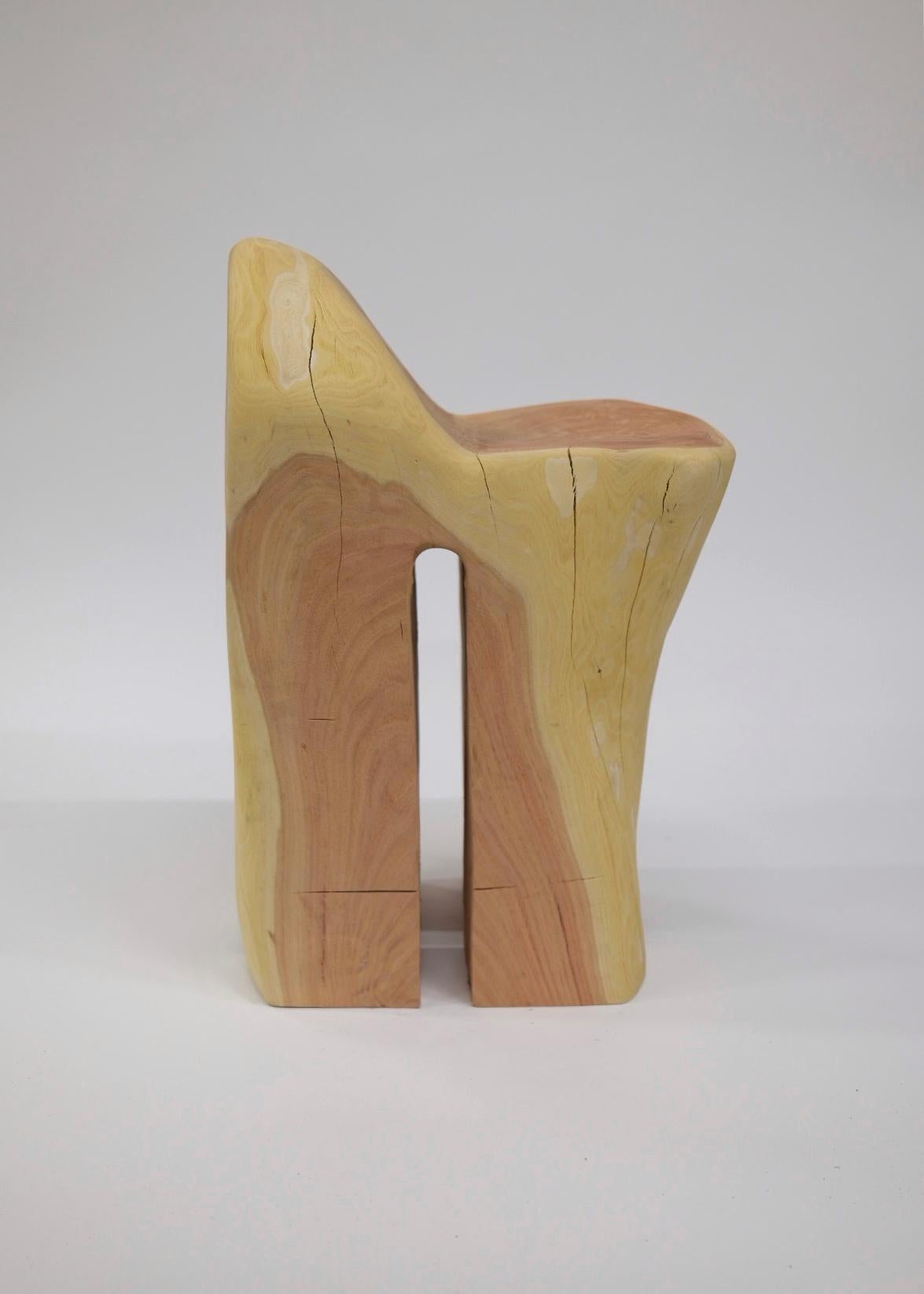 American Nature & Nurture Contemporary Stool in Red Oak For Sale