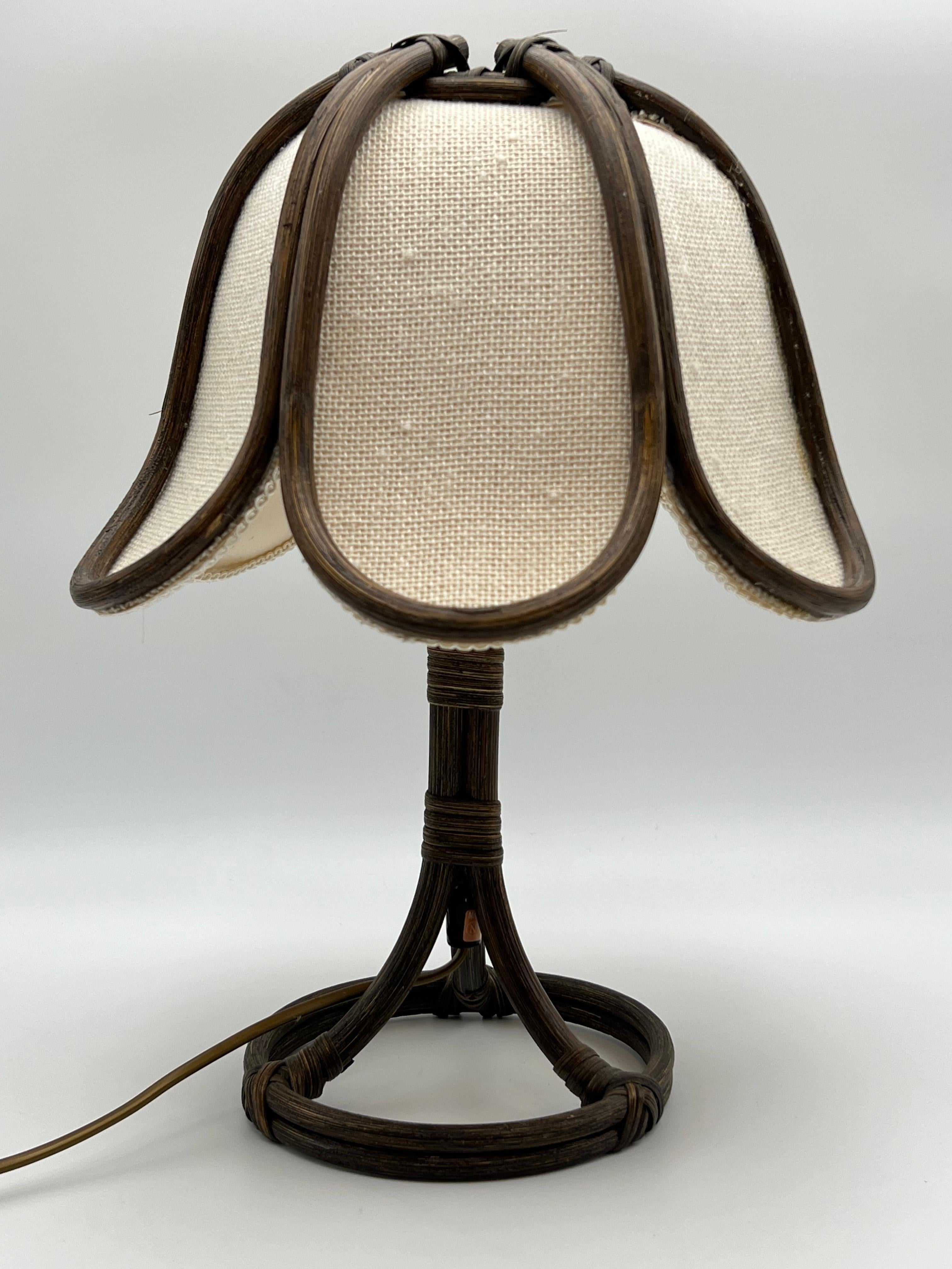Nature Rattan Table Lamp, 1970s, Norway Design For Sale 4