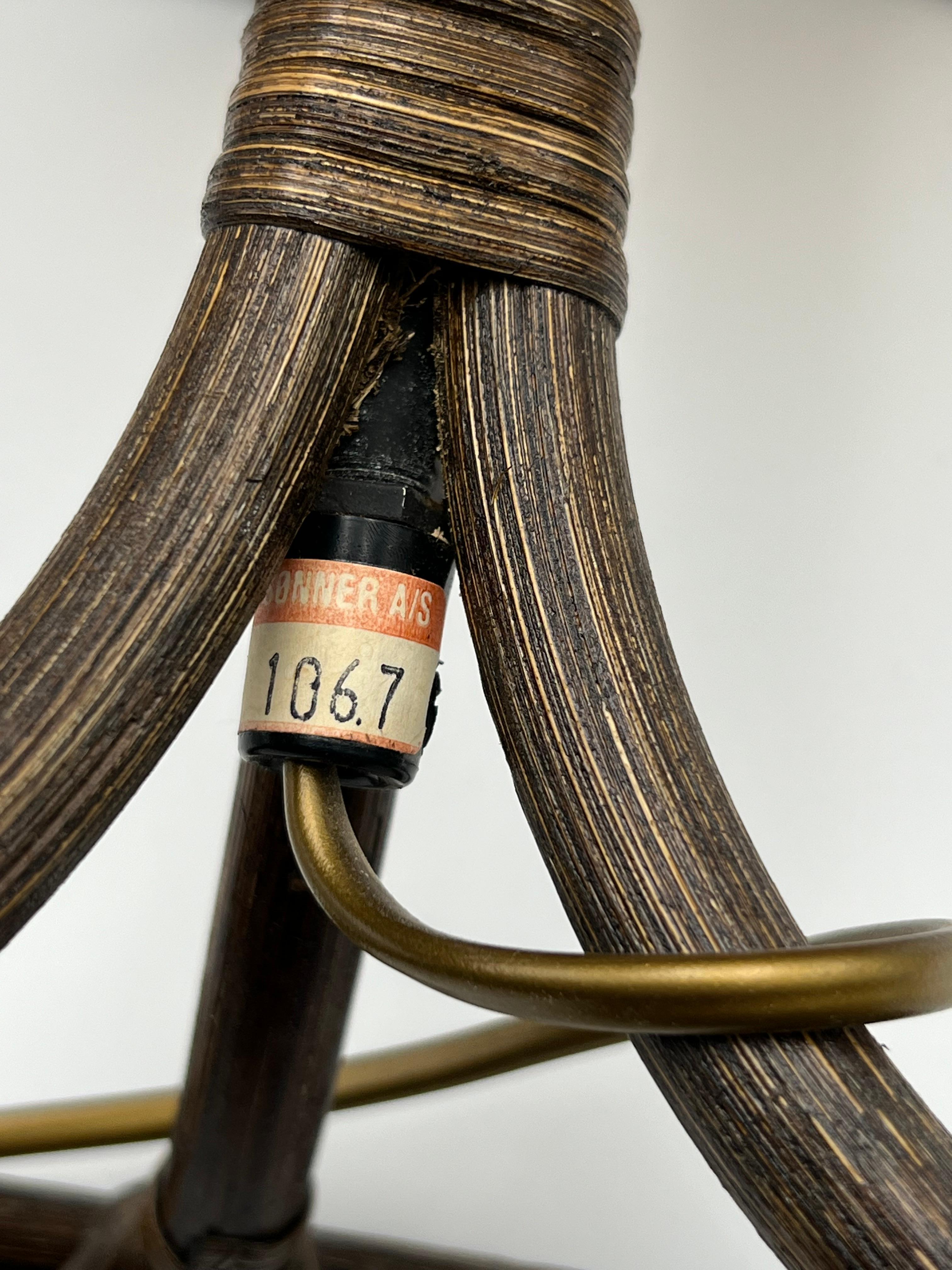 Nature Rattan Table Lamp, 1970s, Norway Design For Sale 6