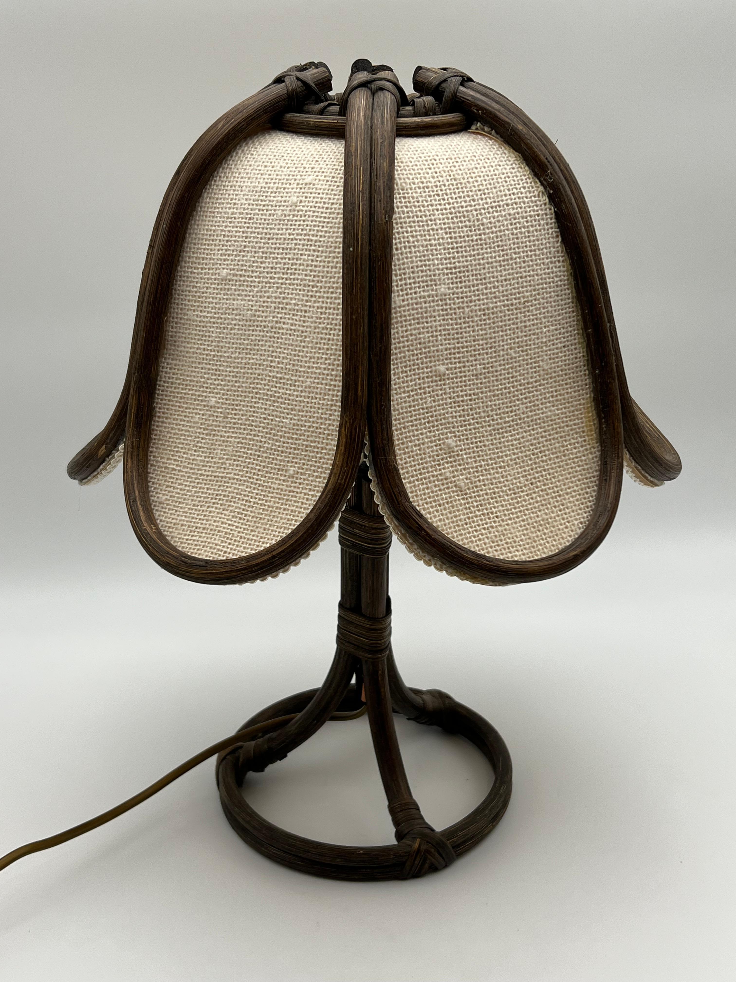 Nature Rattan Table Lamp, 1970s, Norway Design For Sale 8