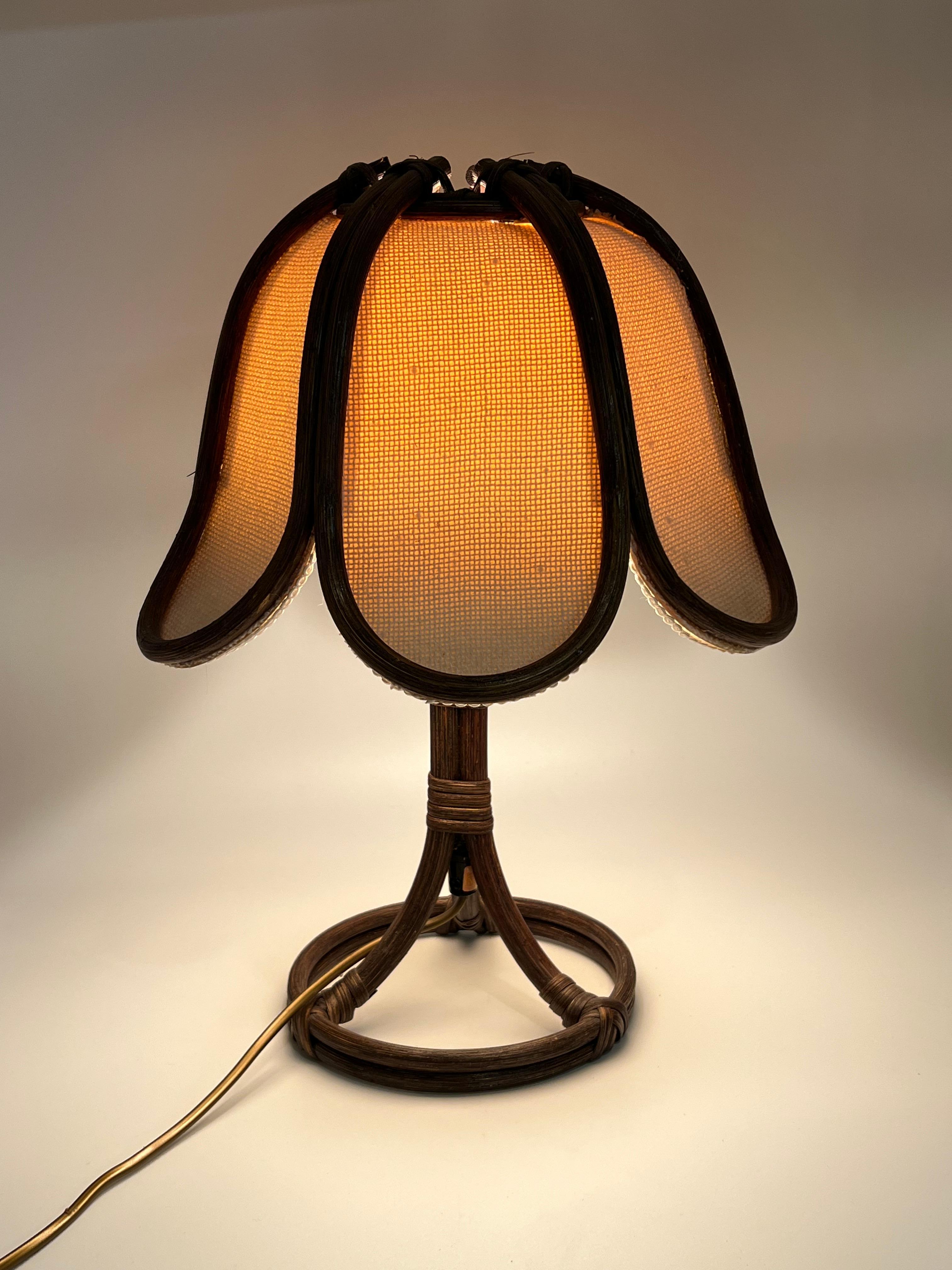 Nature Rattan Table Lamp, 1970s, Norway Design For Sale 11