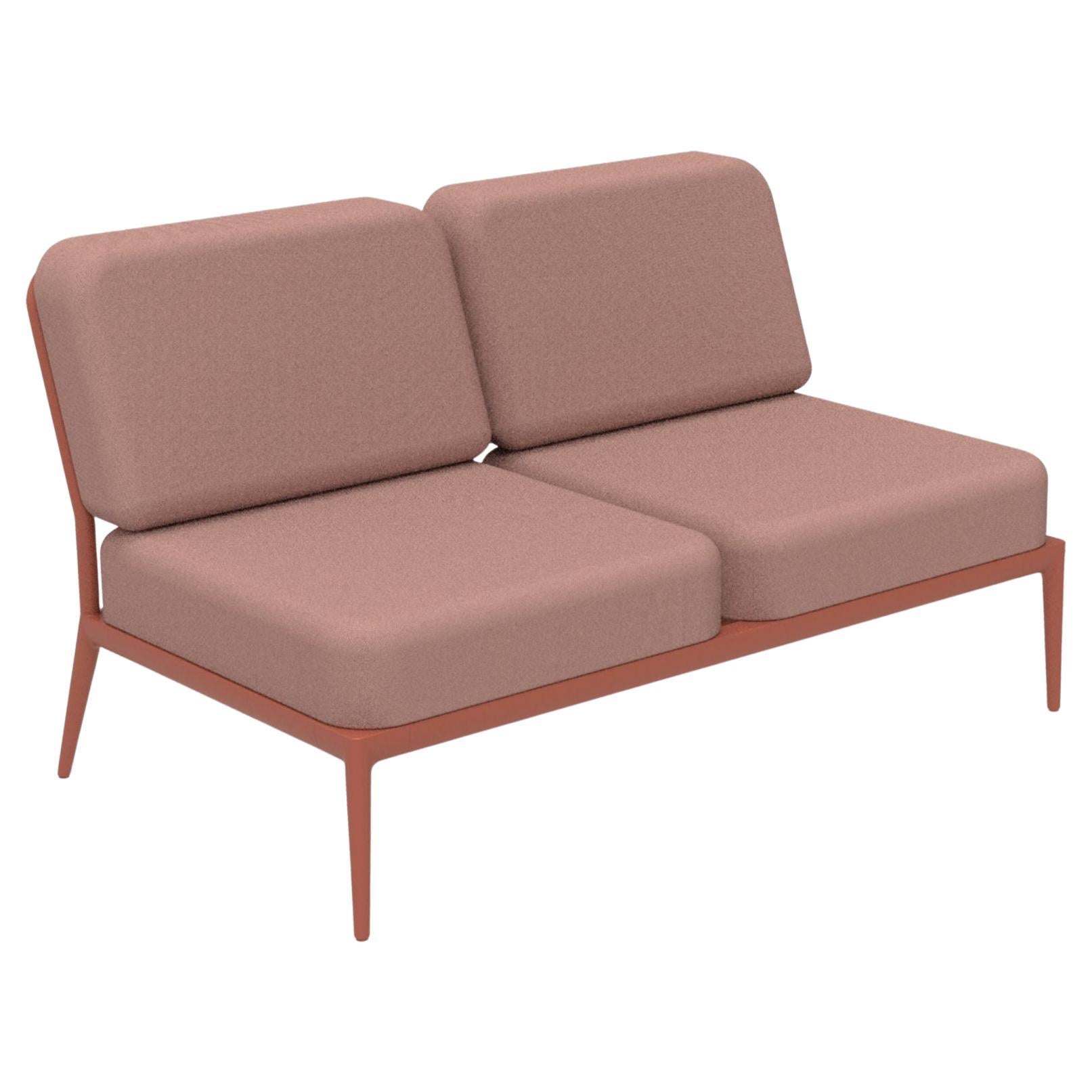 Nature Salmon Double Central Modular Sofa by Mowee For Sale