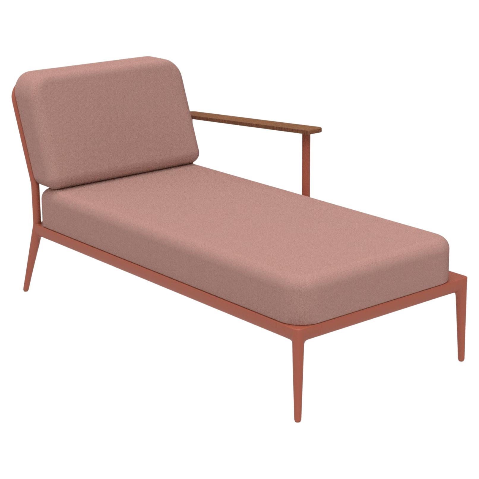 Nature Salmon Left Chaise Lounge by Mowee For Sale