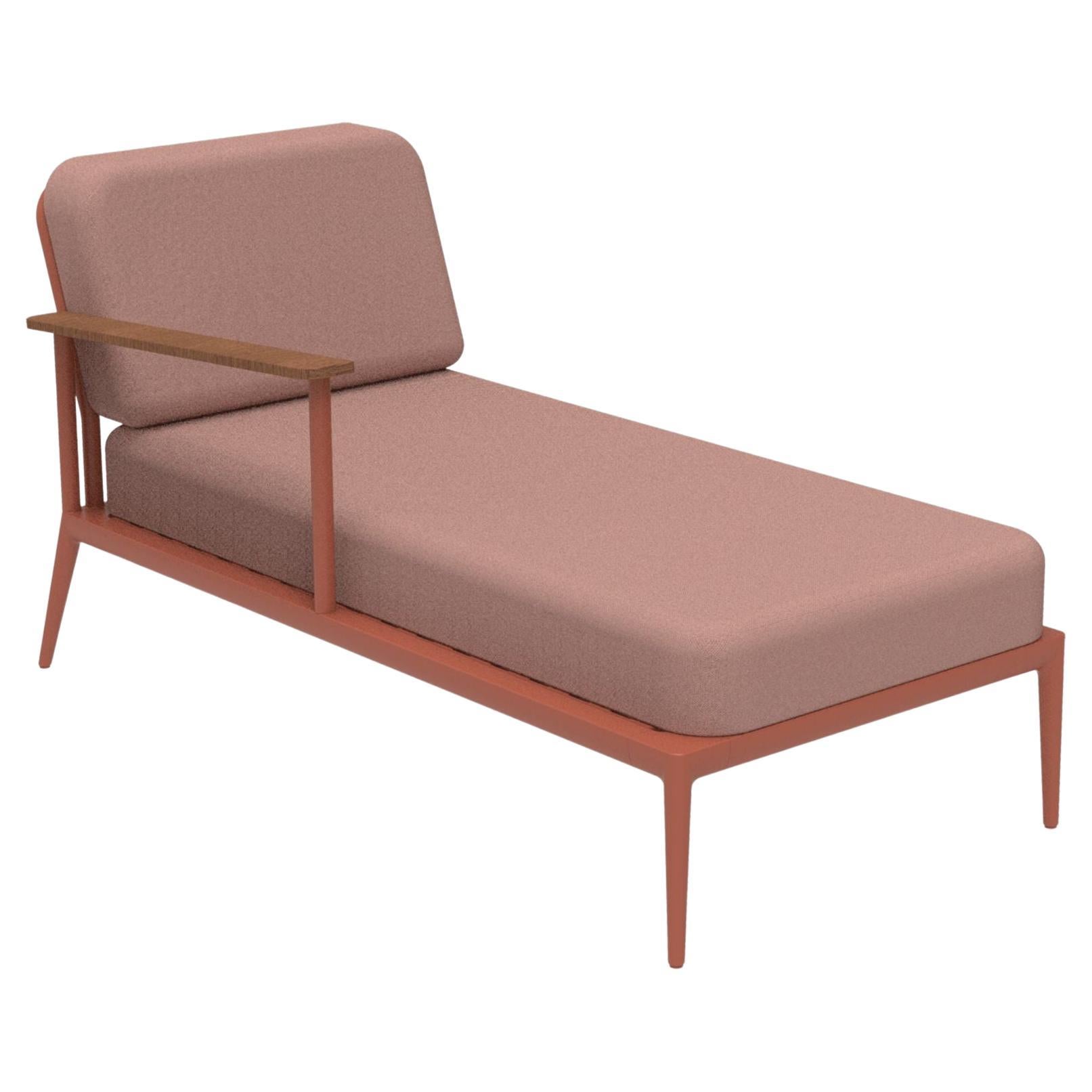 Nature Salmon Right Chaise Lounge by Mowee For Sale