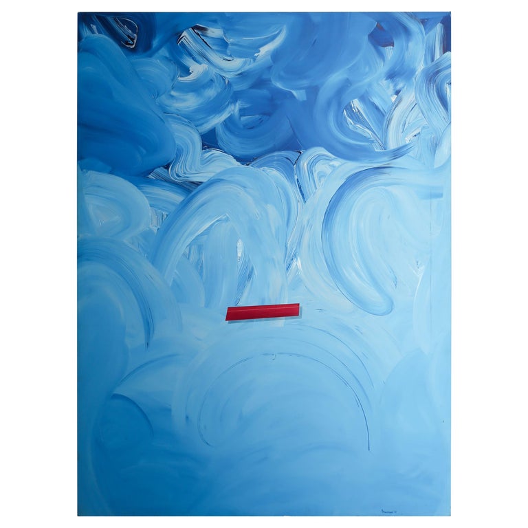 Rick Messinger Nature Study-Blue Field Painting by Rick Messinger For Sale at 1stDibs