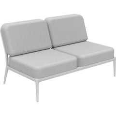 Canapé modulaire naturel blanc double central de MOWEE