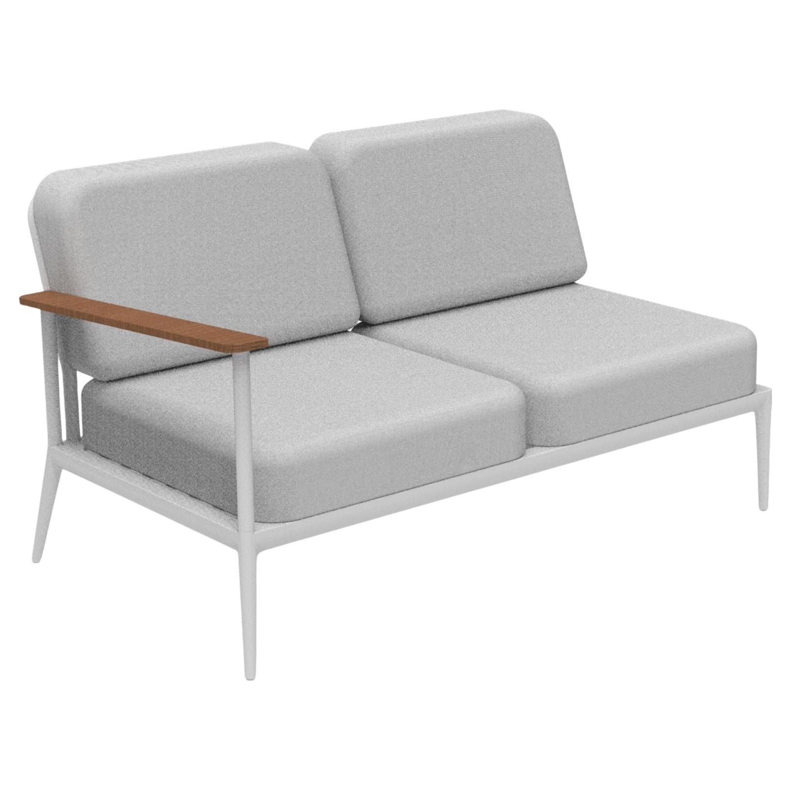 Nature White Double Right Modular Sofa by Mowee For Sale
