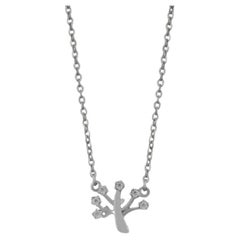 Nature
s Grace Shaped Moissanite Necklace 925 Sterling Silver Wedding Gift.