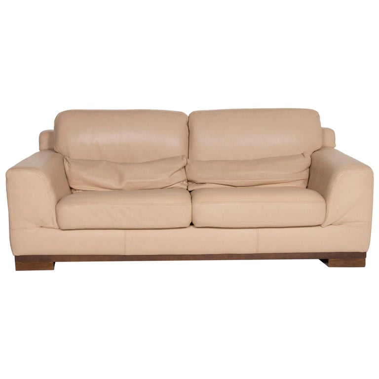 Natuzzi 2085 Leather Sofa Beige Two-Seat For Sale at 1stDibs | natuzzi leather  sofa, natuzzi 2 seater sofa, natuzzi leather furniture