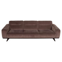 Natuzzi Audacia Fabric Sofa Brown Three-Seater Couch