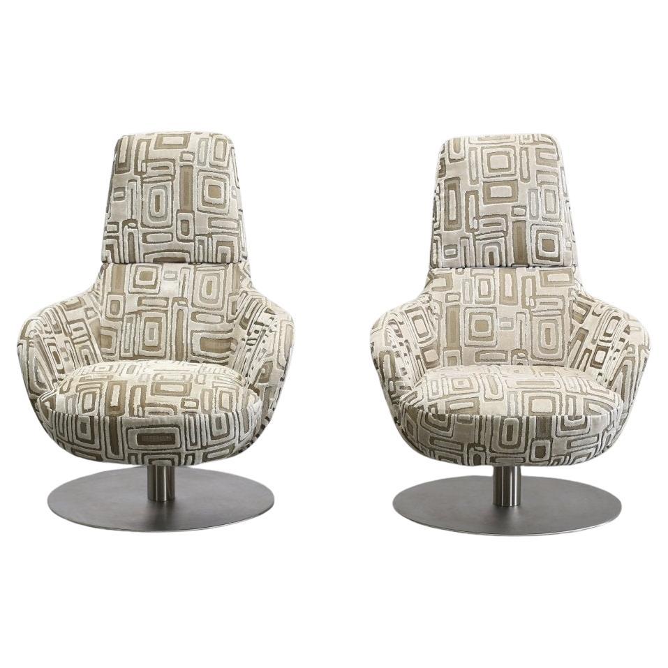 Natuzzi Bond Armchairs, Set of Two For Sale