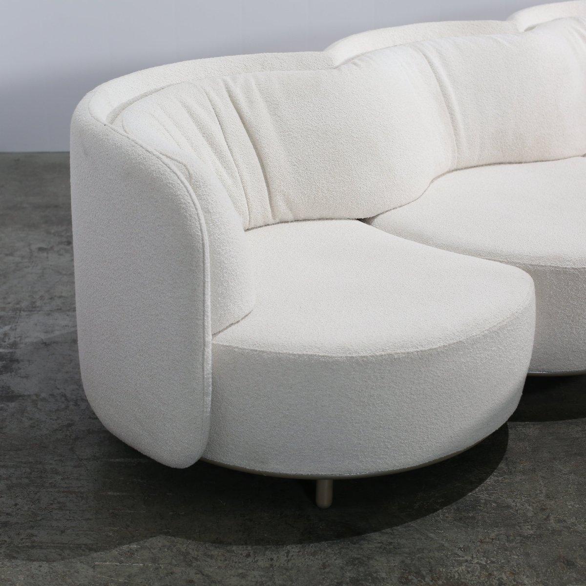 Modern Natuzzi Four Seater Wave Sofa & Footstool by Nika Zupanc For Sale