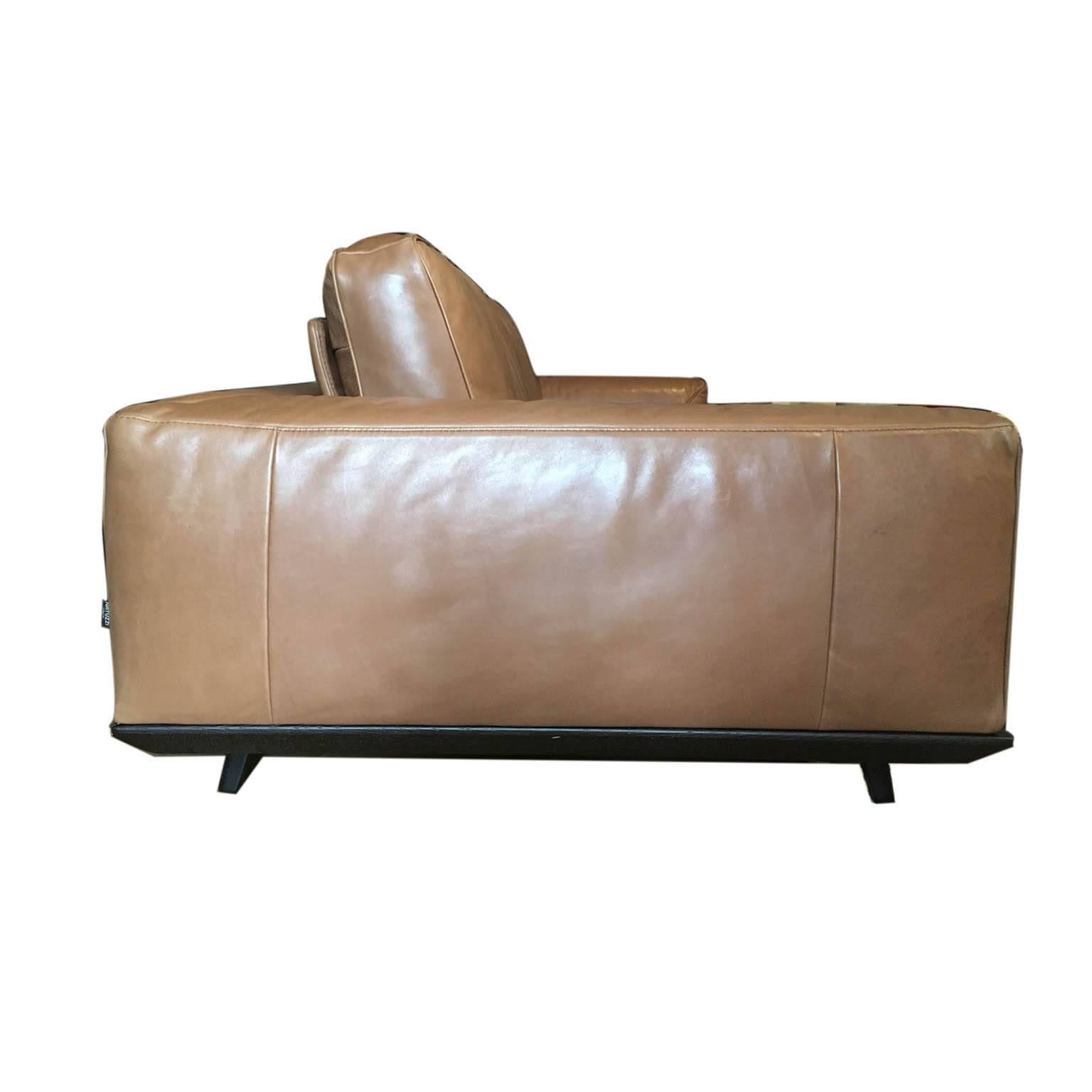 Natuzzi Italia High Grade Leather Gio Couch, circa 2017 2