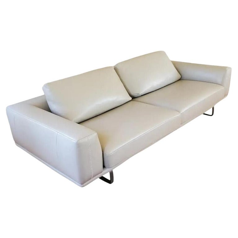 Natuzzi Italia Leather Sofa by Maurizio Manzoni and Roberto Tapinassi
