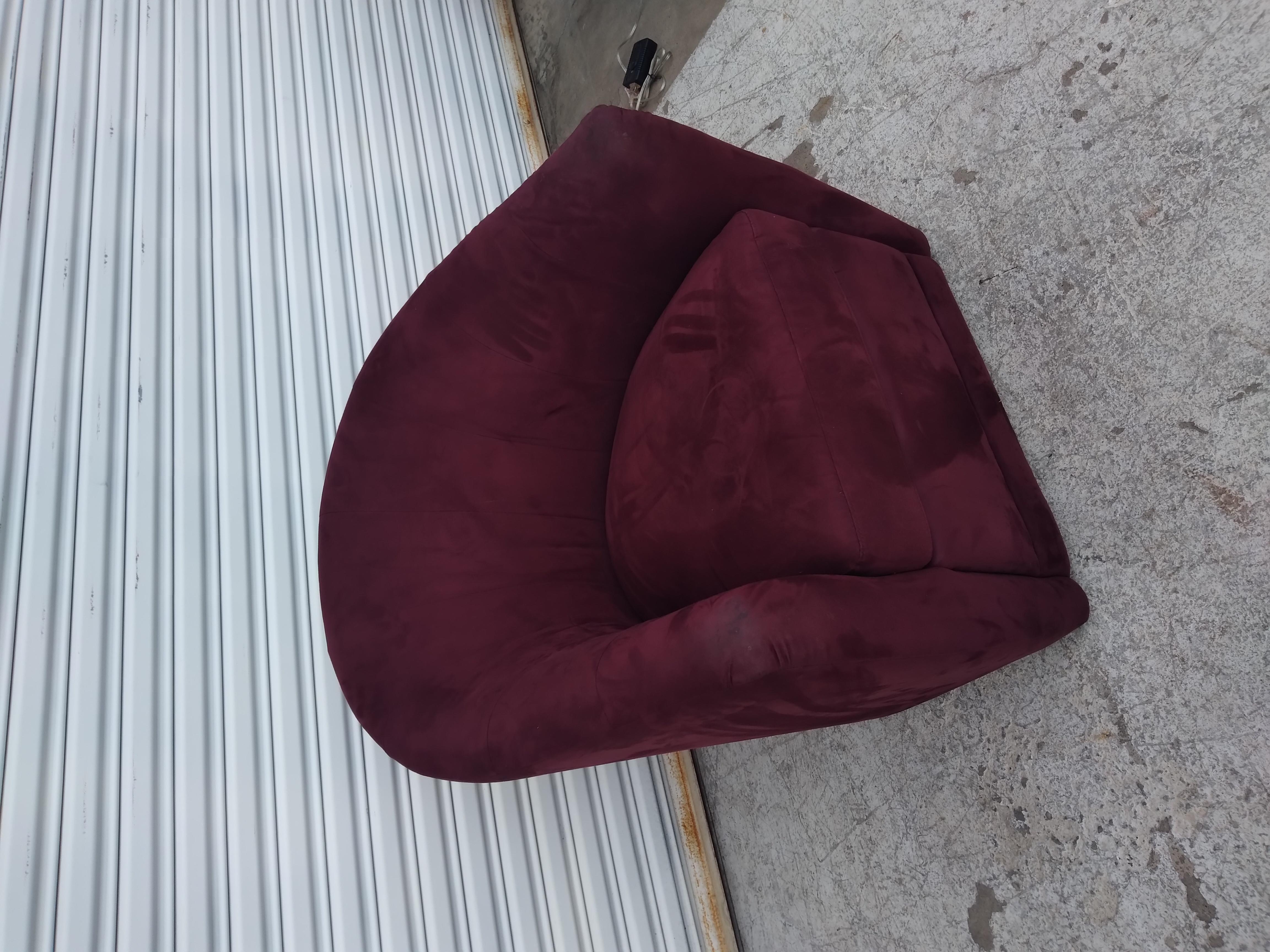 Upholstery Natuzzi Italian Upholstered Barrel Back Swivel chair For Sale