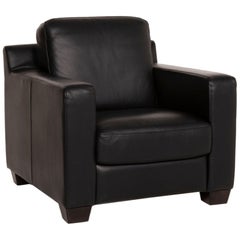 Natuzzi Leather Armchair Dark Brown