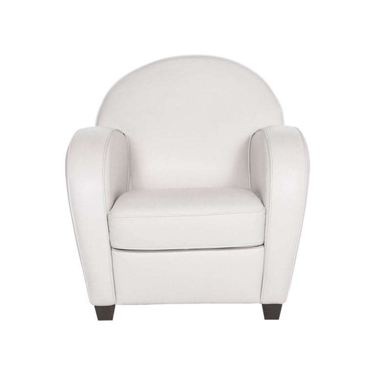 Natuzzi Leather Armchair Set Gray 2 Armchair at 1stDibs