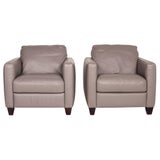 Natuzzi Leather Armchair Set Gray 2 Armchairs at 1stDibs | natuzzi brown  leather chair, natuzzi armchair, natuzzi sleeper chair