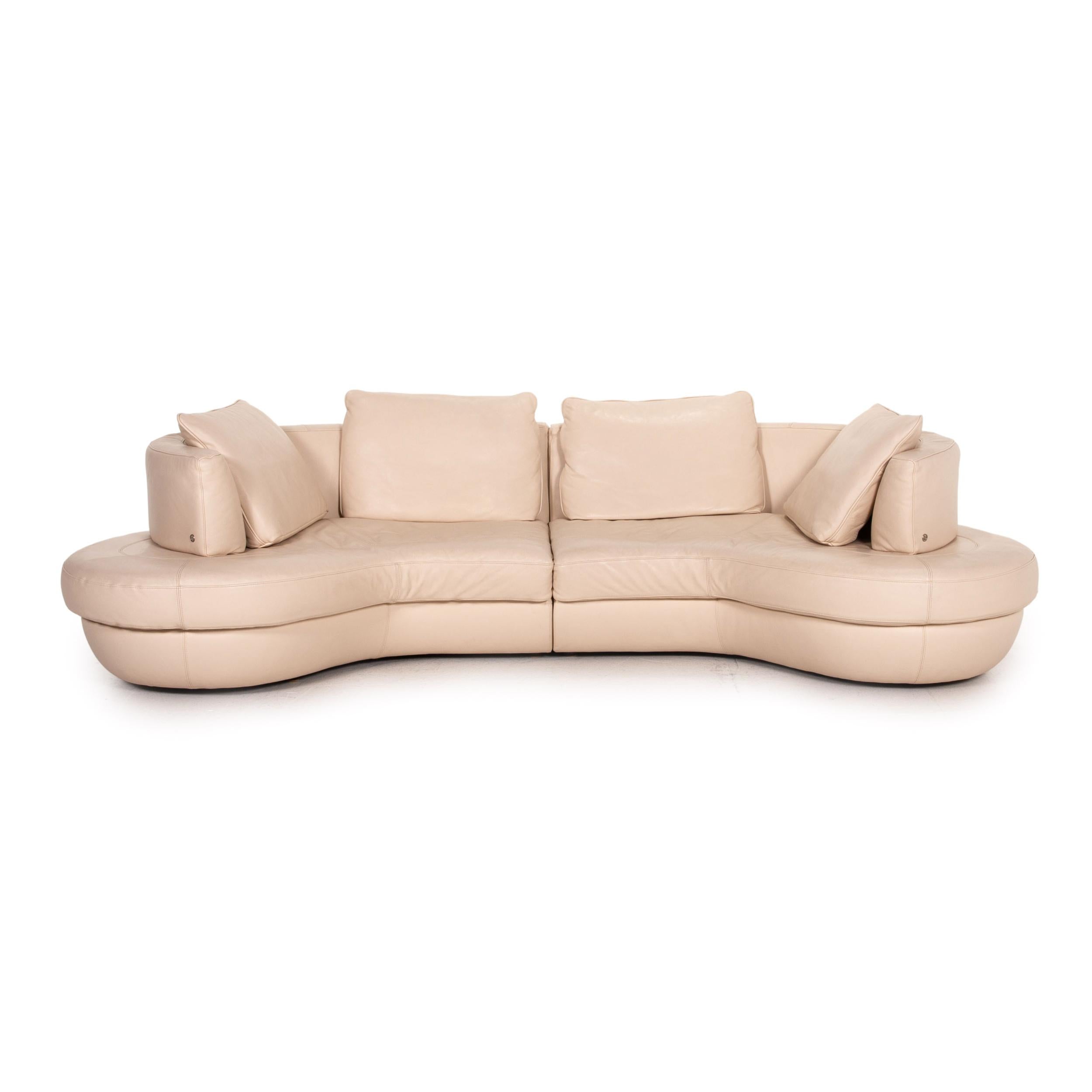 natuzzi curved leather sofa