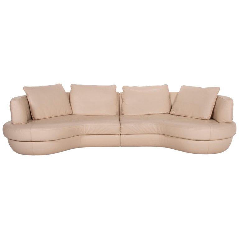 Natuzzi Leather Corner Sofa Cream Function Sofa Couch For Sale at 1stDibs |  natuzzi curved leather sofa, natuzzi curved sofa, natuzzi leather sofa