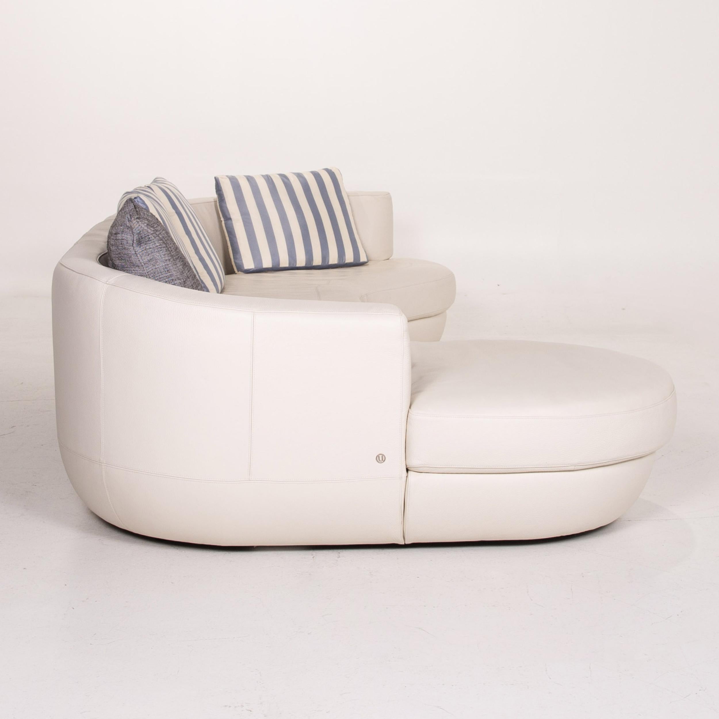 Natuzzi Leather Corner Sofa White Sofa Couch 2
