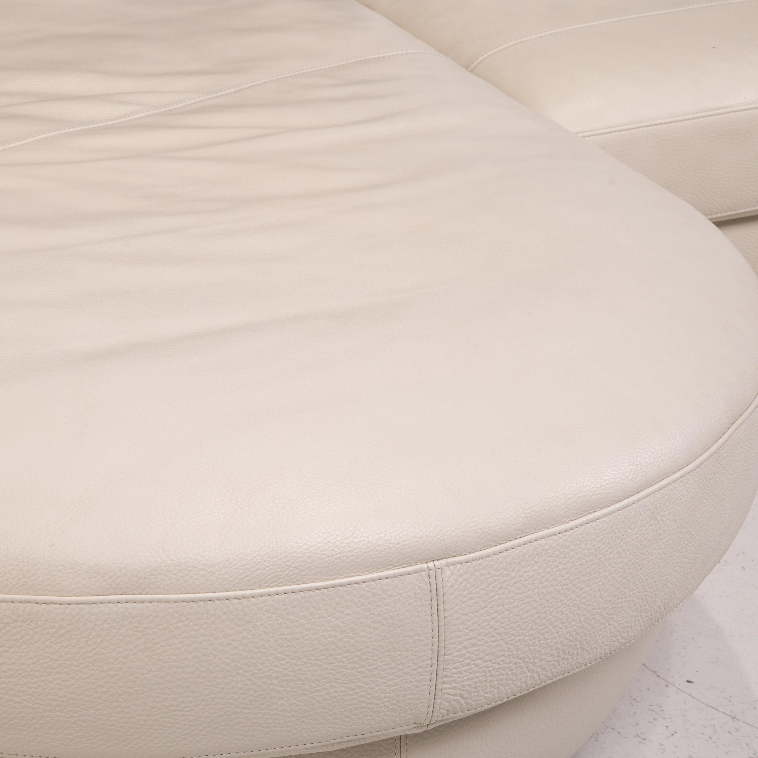 natuzzi curved leather sofa