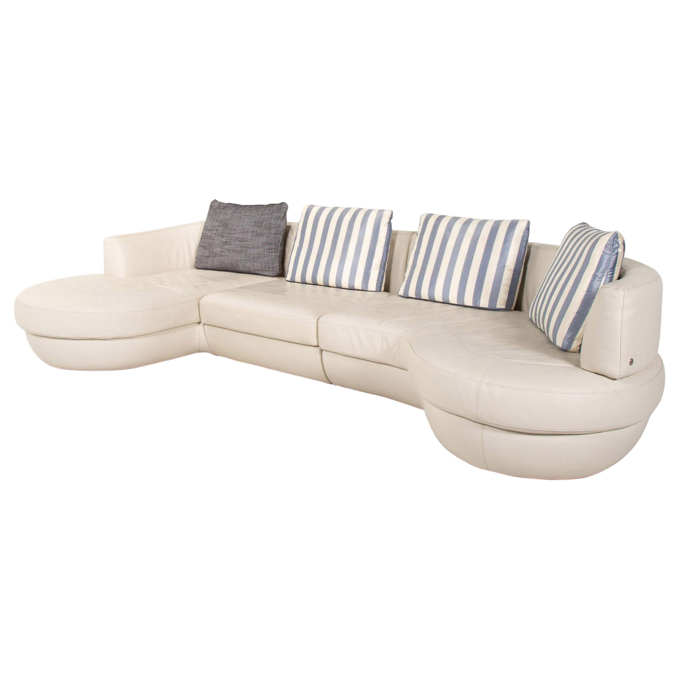 Natuzzi Leather Corner Sofa White Sofa Couch