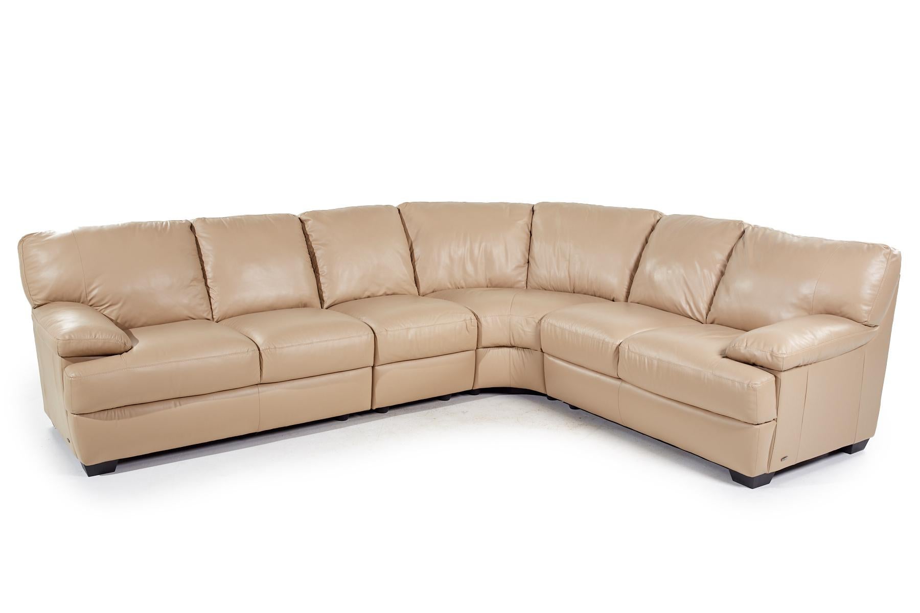 natuzzi leather sectional couch